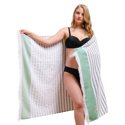 Mediterranean 100% Cotton Turkish Bath Towels - Quahog Bay Bedding