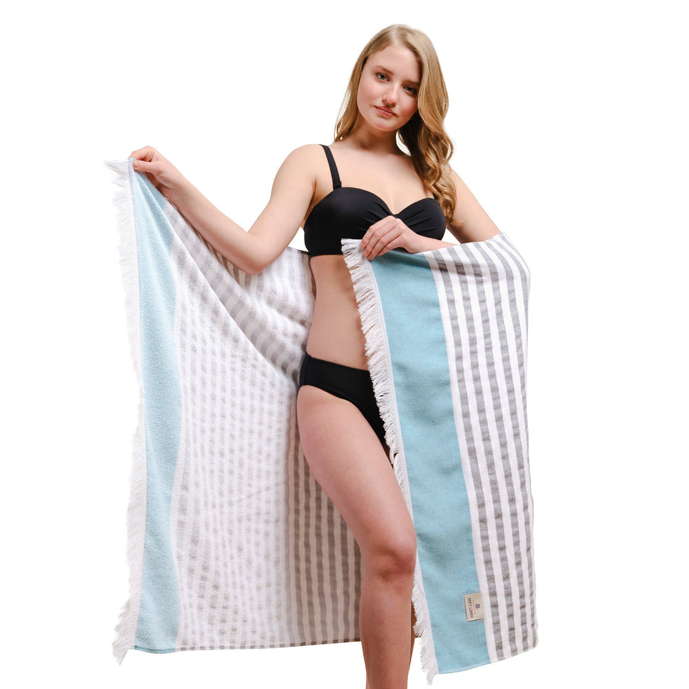 Mediterranean 100% Cotton Turkish Bath Towels - Quahog Bay Bedding