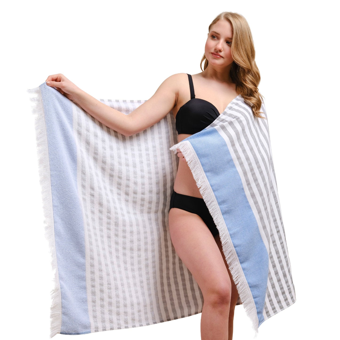 Mediterranean 100% Cotton Turkish Bath Towels - Quahog Bay Bedding