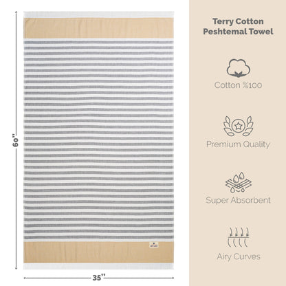 Mediterranean 100% Cotton Turkish Bath Towels - Quahog Bay Bedding