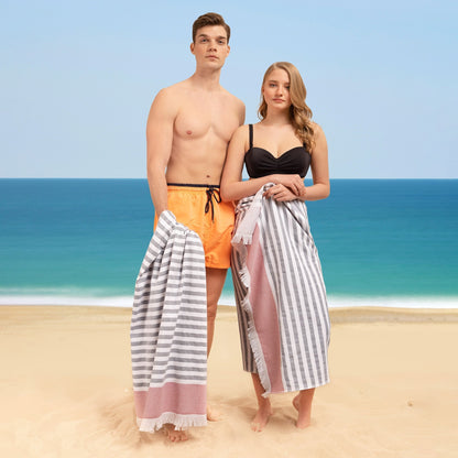 Mediterranean 100% Cotton Turkish Bath Towels - Quahog Bay Bedding