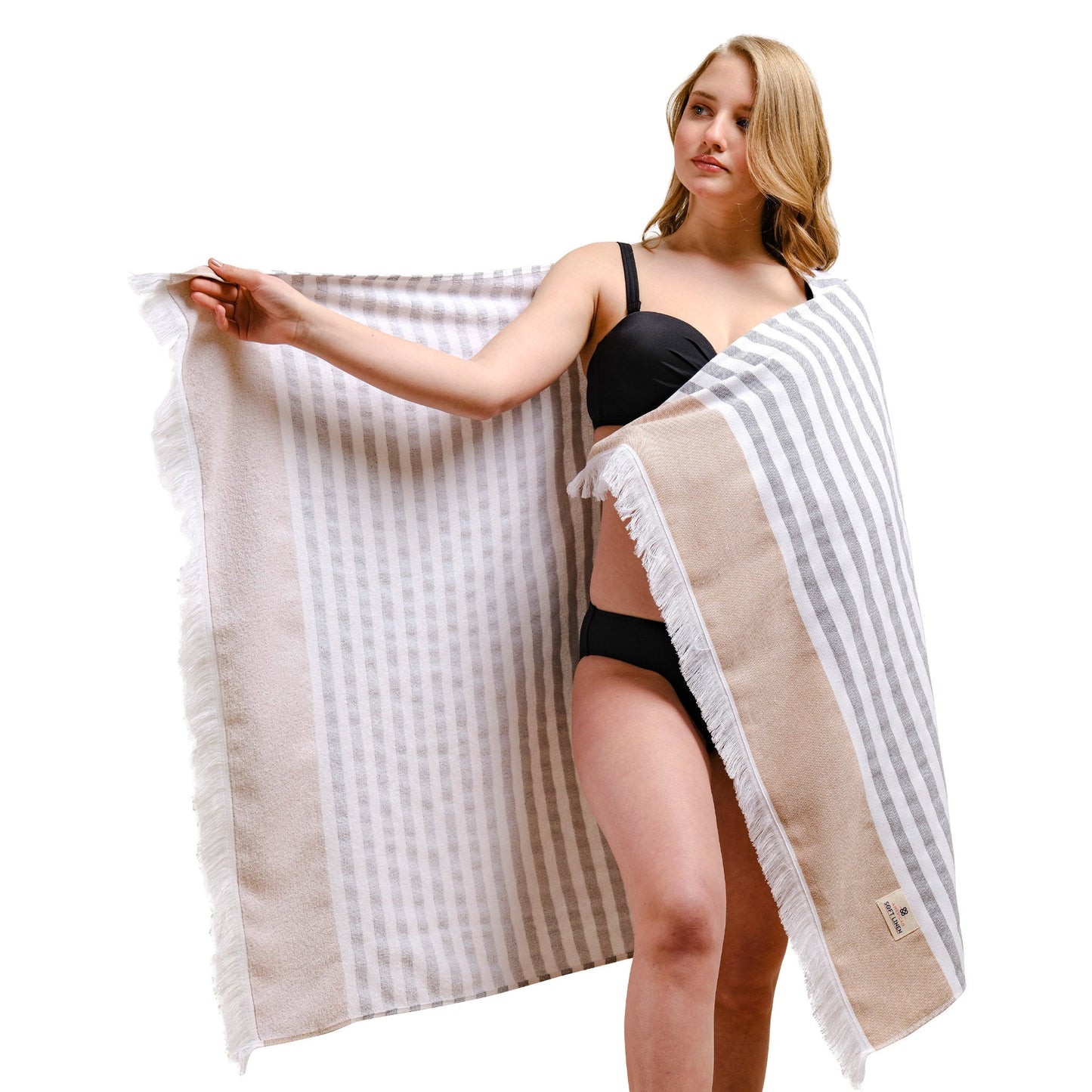 Mediterranean 100% Cotton Turkish Bath Towels - Quahog Bay Bedding