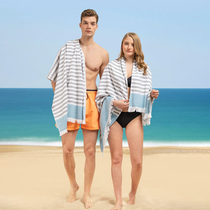 Mediterranean 100% Cotton Turkish Bath Towels - Quahog Bay Bedding