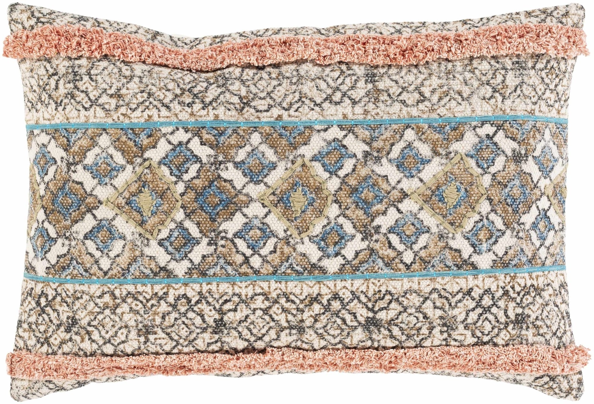 Melvindale Boho Diamond Pattern Lumbar Pillow - Quahog Bay Bedding