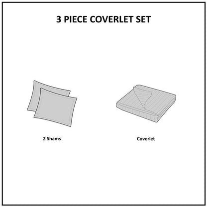 Mercer 100% Cotton Quilt Set with Chenille Trims 3PC - Quahog Bay Bedding