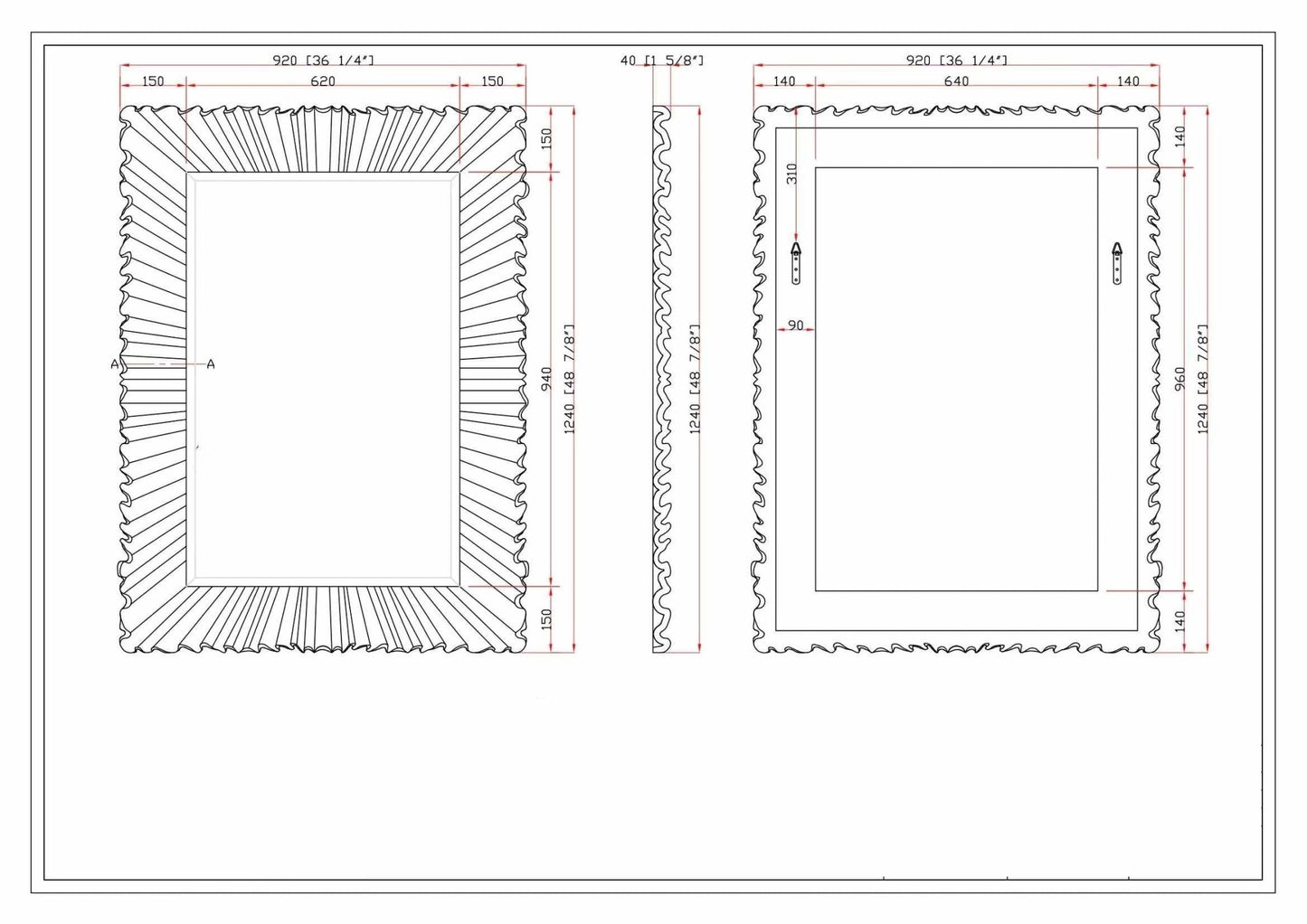 Mercier Silver Gray Mirror - Quahog Bay Bedding