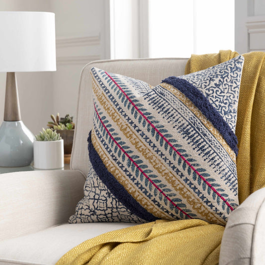 Merimbula Eclectic Textured Diagonal Accent Pillow - Quahog Bay Bedding