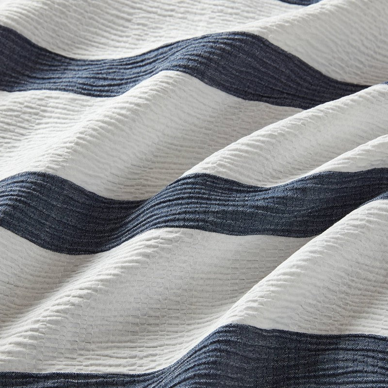 Merritt Striped Comforter Set | Yarn-Dyed Nautical Bedding | Blue & White - Quahog Bay Bedding