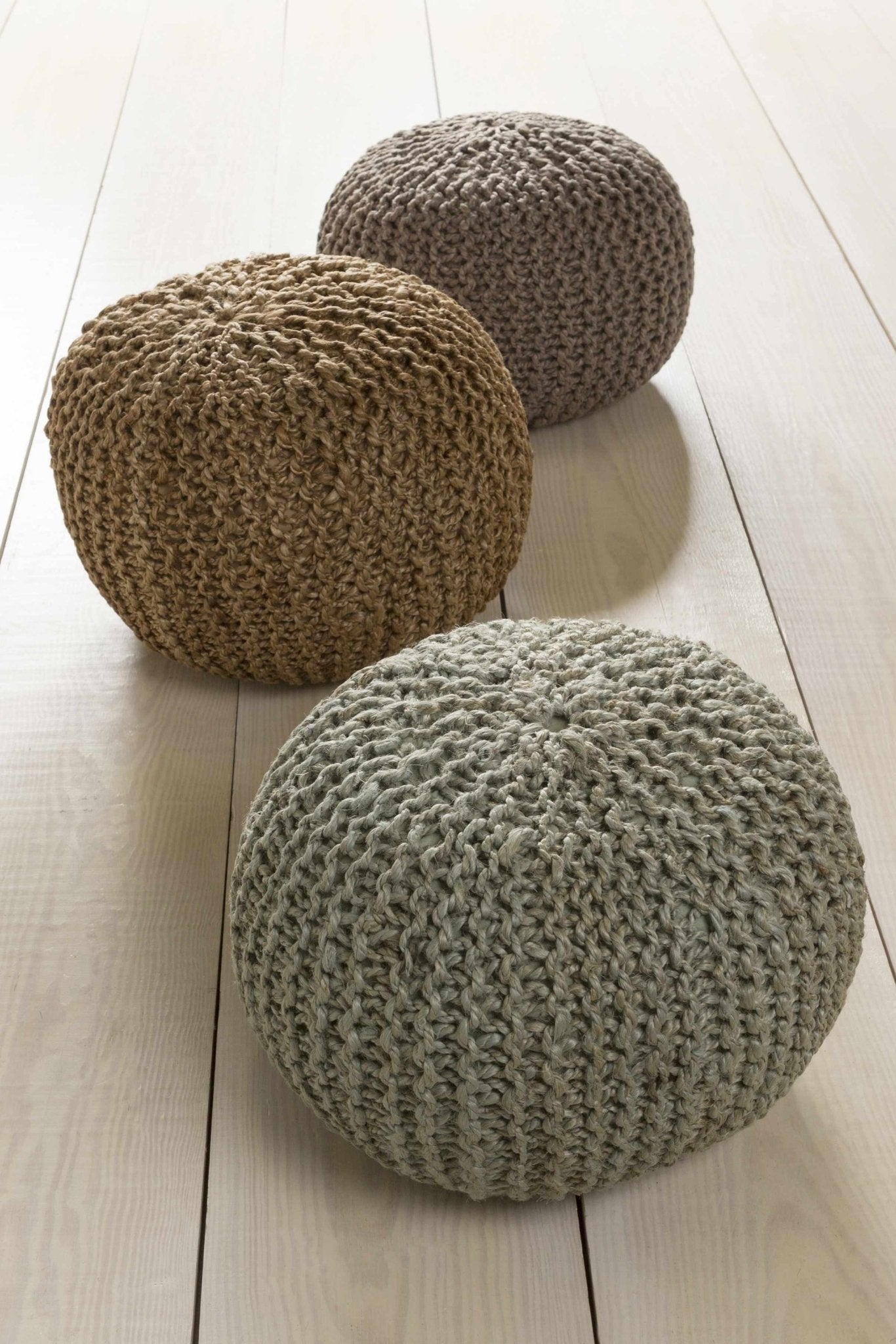 Merrittstown Cotton Knitted Pouf - Quahog Bay Bedding