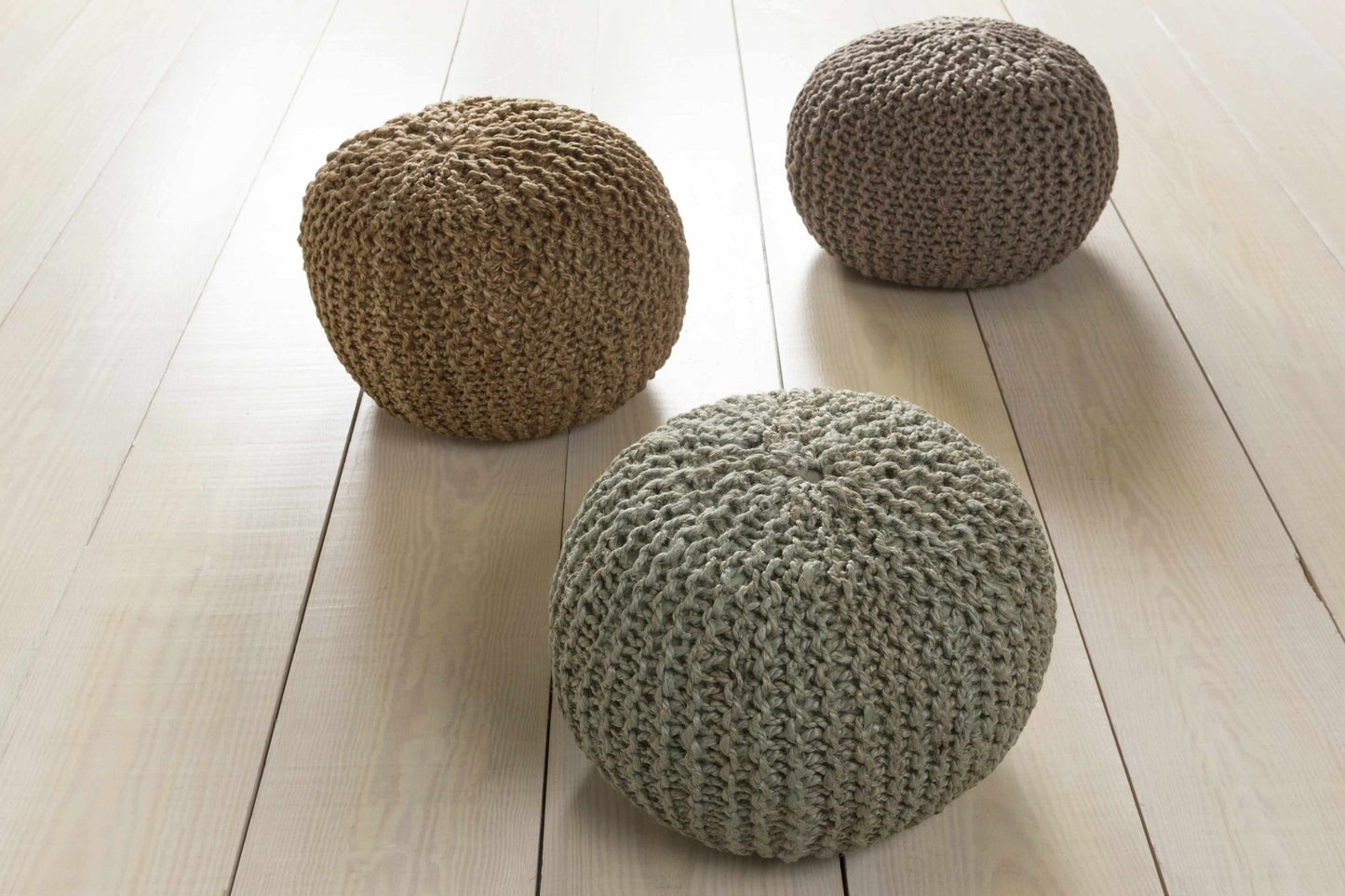 Merrittstown Cotton Knitted Pouf - Quahog Bay Bedding