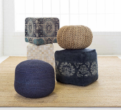 Merrittstown Cotton Knitted Pouf - Quahog Bay Bedding