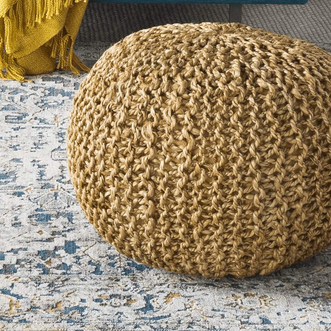 Merrittstown Cotton Knitted Pouf - Quahog Bay Bedding