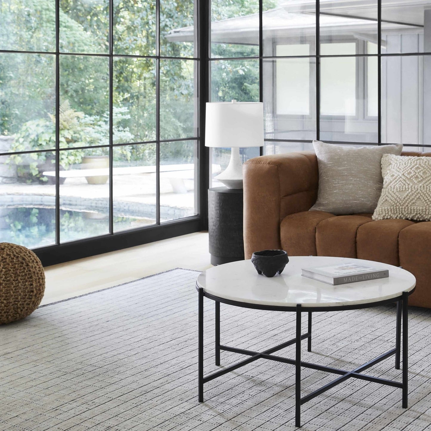 Merrittstown Cotton Knitted Pouf - Quahog Bay Bedding