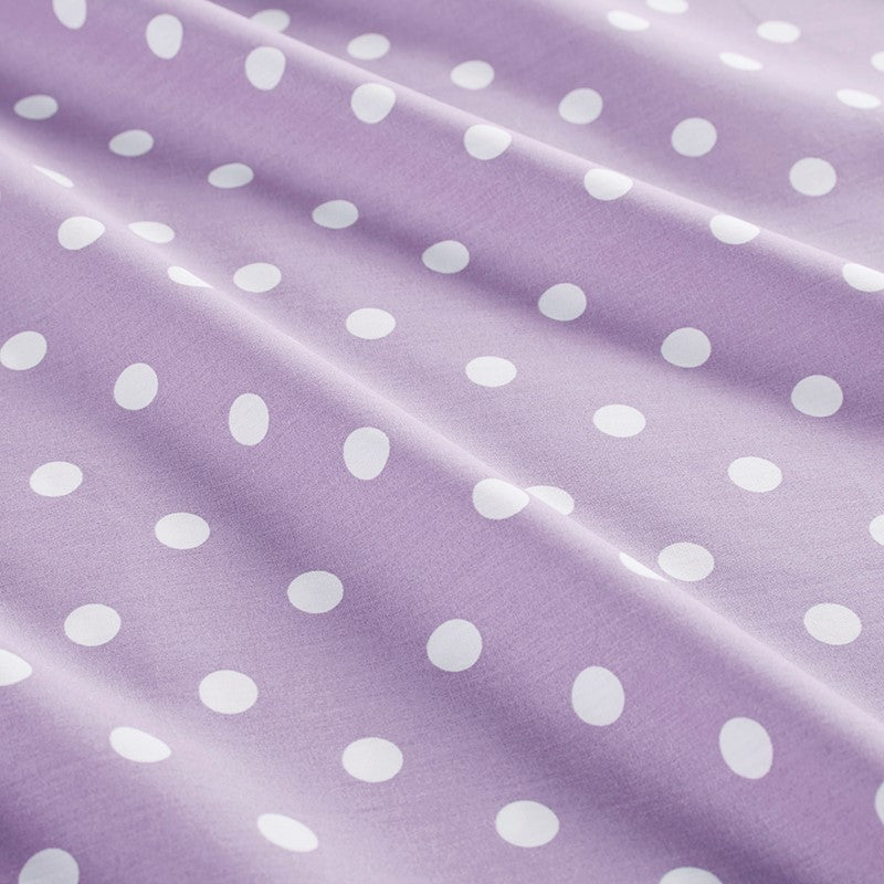 Mi Zone Purple Polka Dot Printed 100% Cotton Sheet Set - Quahog Bay Bedding