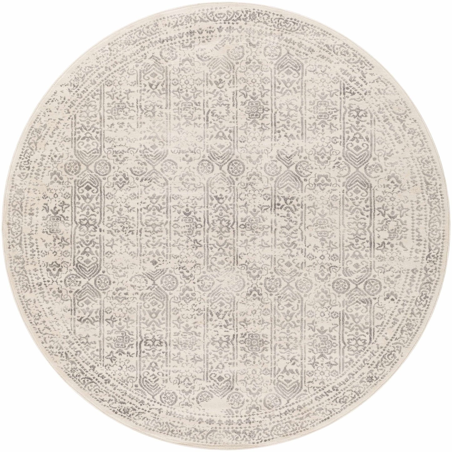 Michie Cream & Greay Area Rug - Traditional Rugs - Quahog Bay Bedding