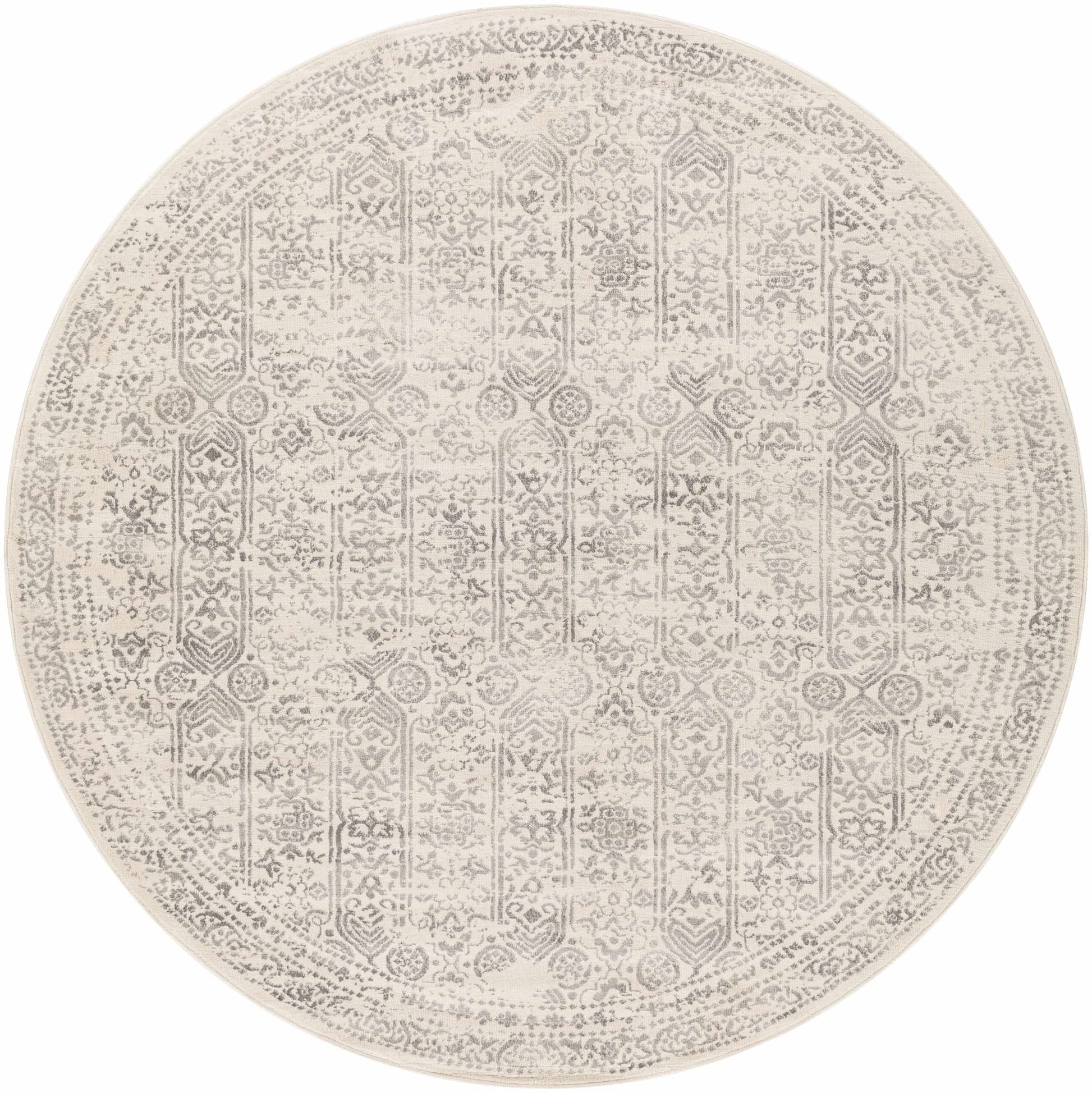 Michie Cream & Greay Area Rug - Traditional Rugs - Quahog Bay Bedding