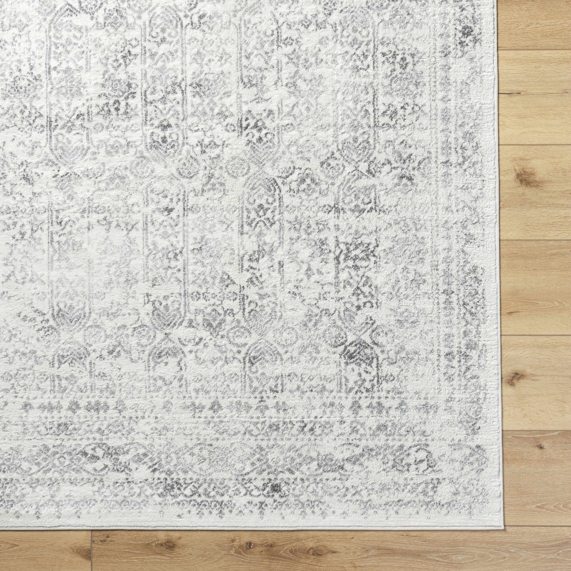 Michie Cream & Greay Area Rug - Traditional Rugs - Quahog Bay Bedding