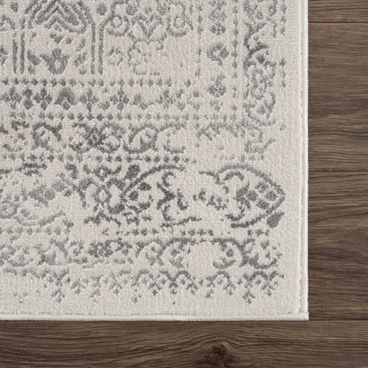 Michie Cream & Greay Area Rug - Traditional Rugs - Quahog Bay Bedding