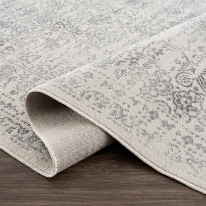 Michie Cream & Greay Area Rug - Traditional Rugs - Quahog Bay Bedding