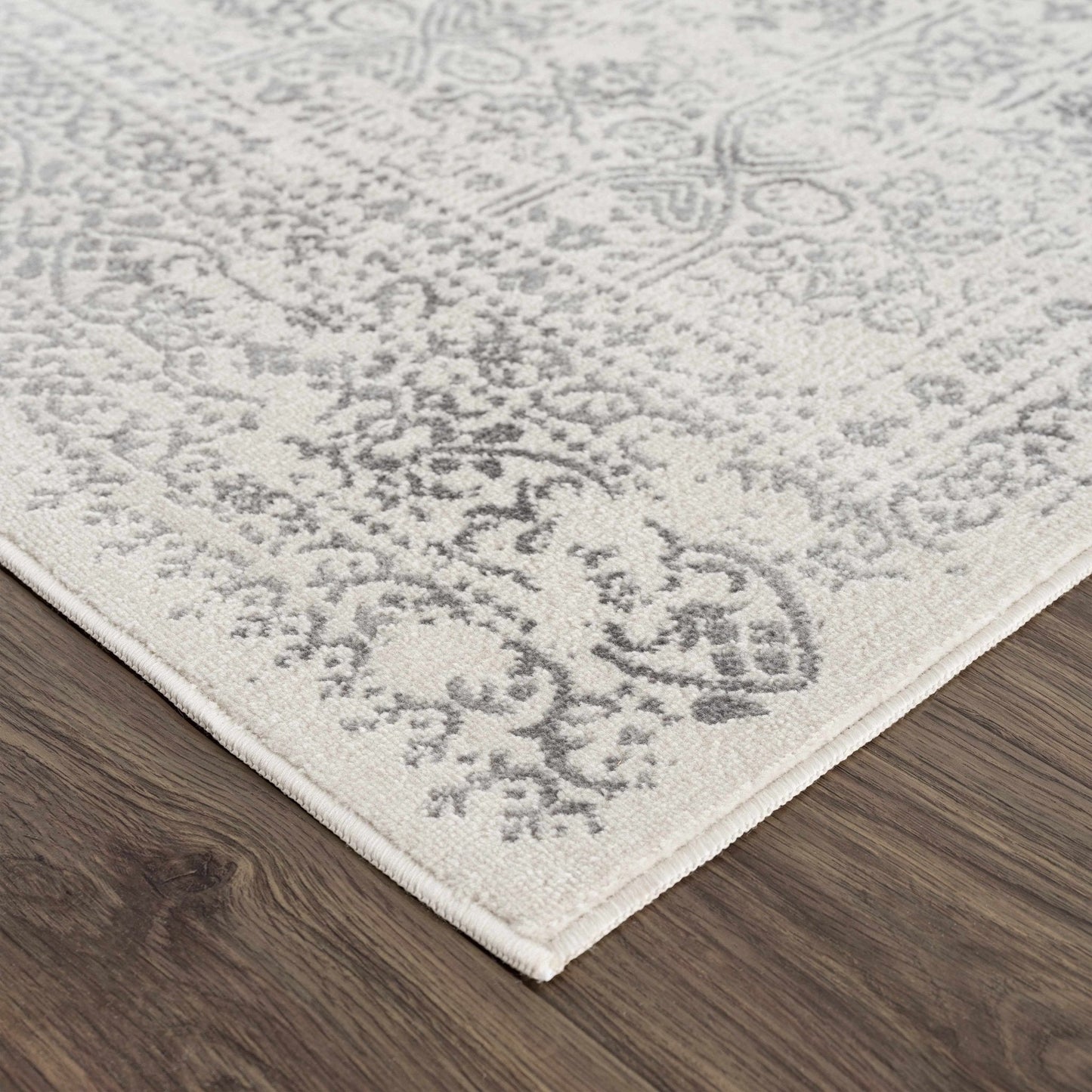 Michie Cream & Greay Area Rug - Traditional Rugs - Quahog Bay Bedding