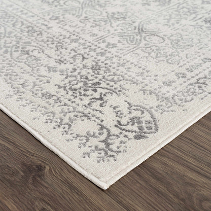 Michie Cream & Greay Area Rug - Traditional Rugs - Quahog Bay Bedding