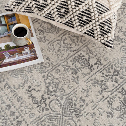 Michie Cream & Greay Area Rug - Traditional Rugs - Quahog Bay Bedding