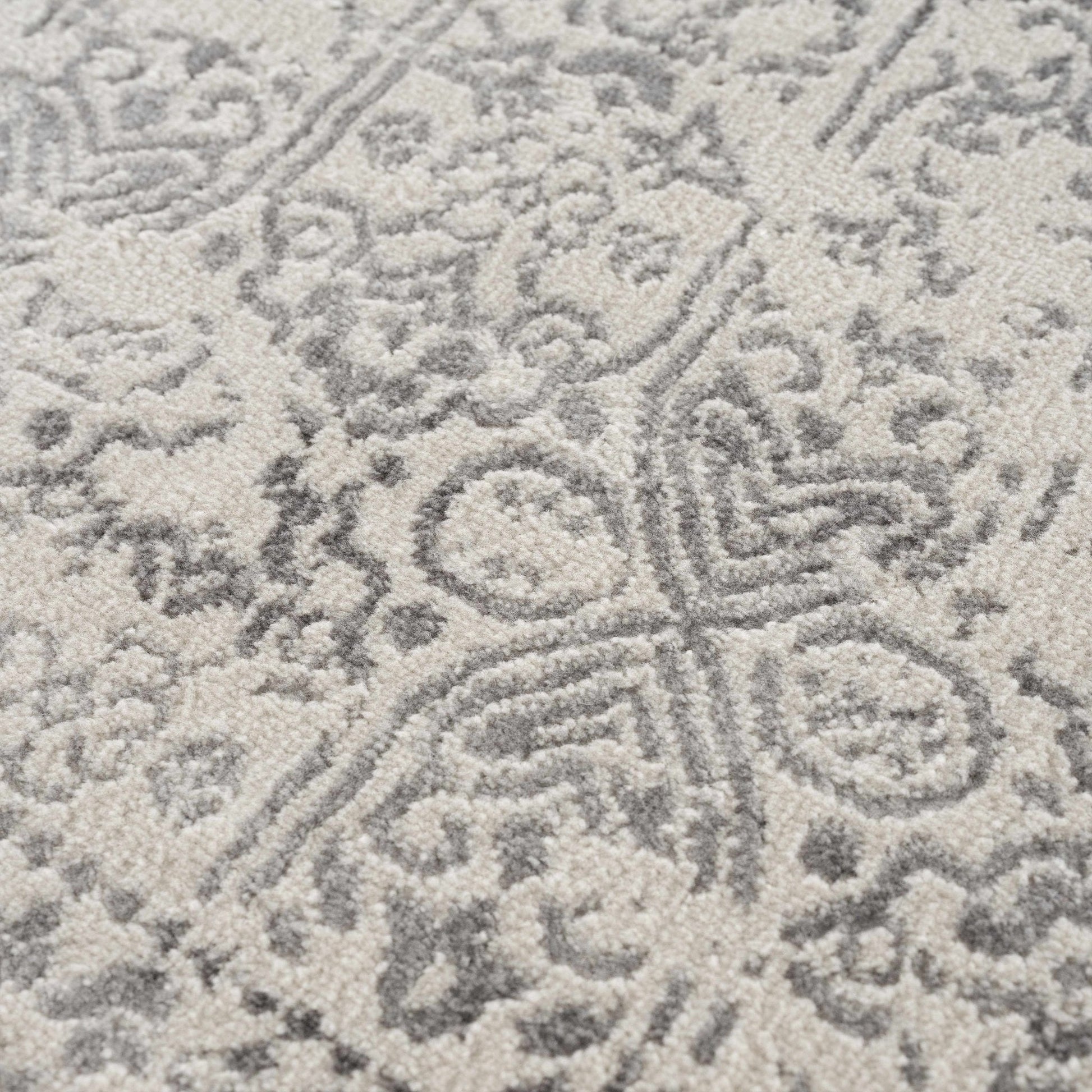 Michie Cream & Greay Area Rug - Traditional Rugs - Quahog Bay Bedding