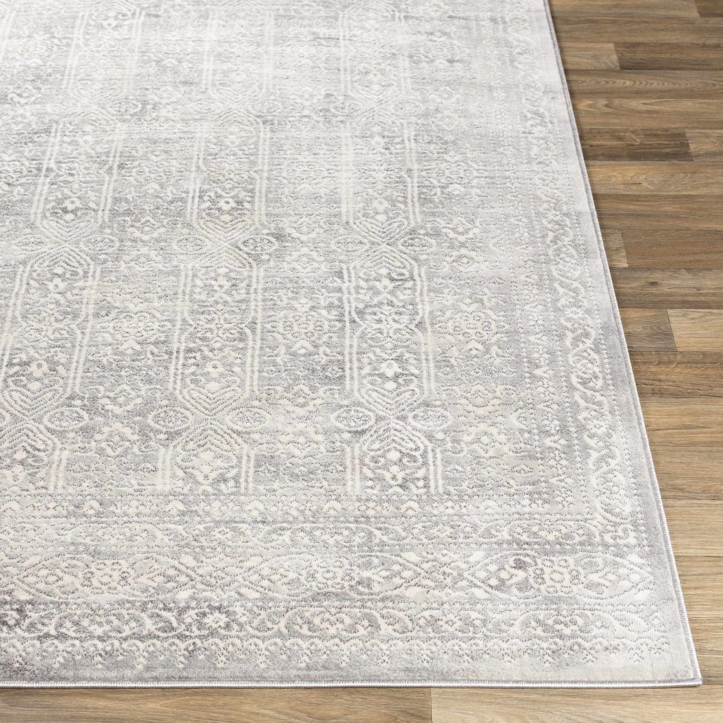 Michie Gray Area Rug - Medium Pile - Traditional Style Rugs - Quahog Bay Bedding
