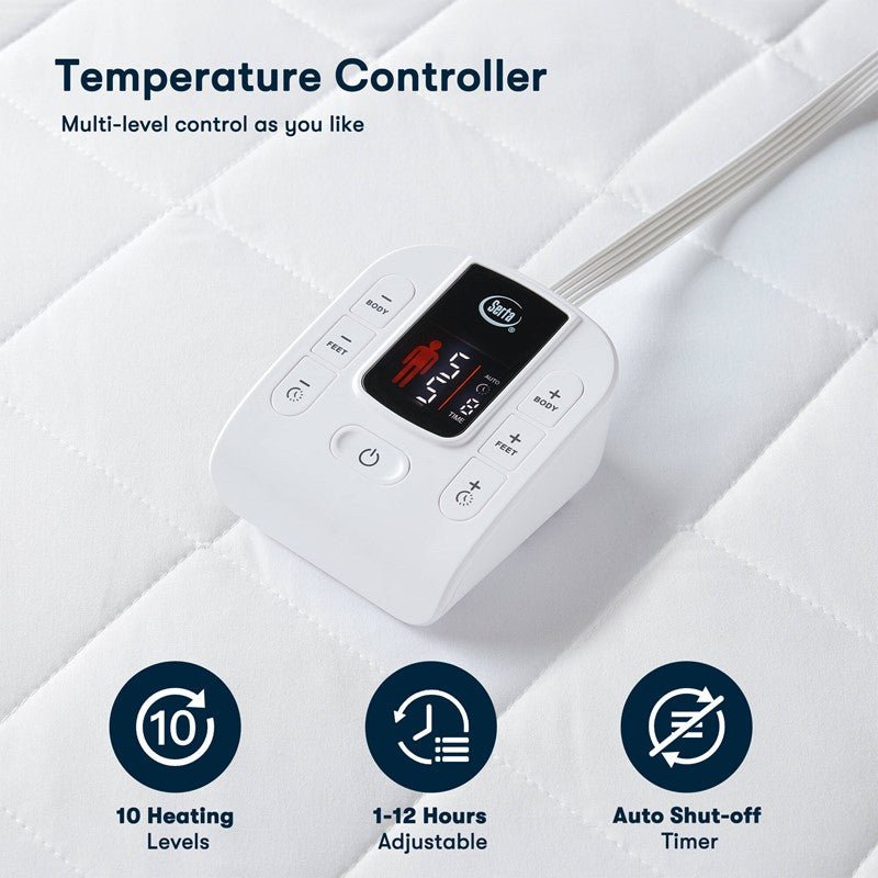 Microfiber Zoned Heated Mattress Pad - Quahog Bay Bedding