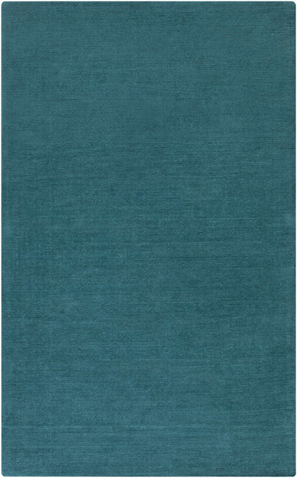 Brockton Solid Teal Wool  Rug