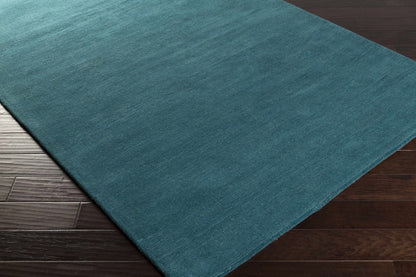 Brockton Solid Teal Wool  Rug
