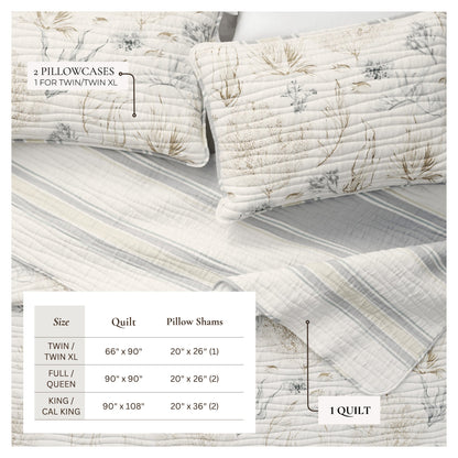 Coastal Coral Sea Maze Coastal Quilt Set - Coral Themed Bedding