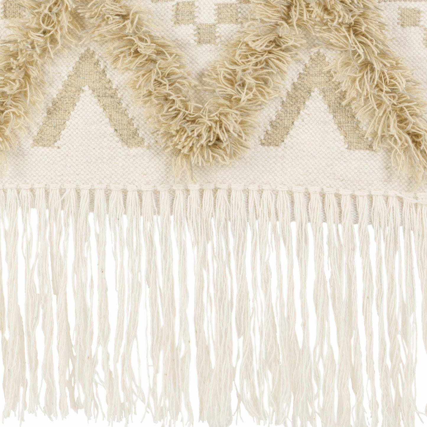 Malay Cream Diamond Fringe Wall Hanging