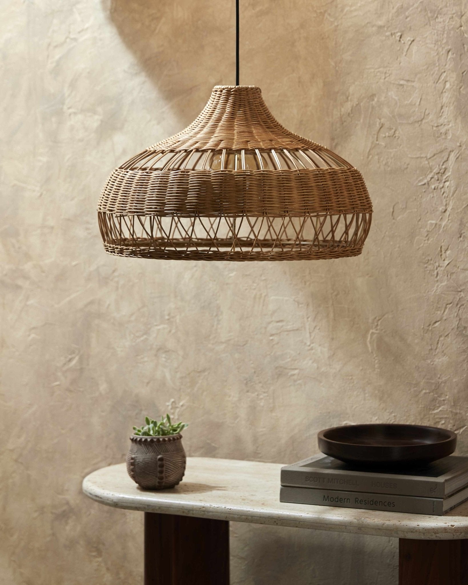 Moijabana Rattan Pendant Light - Quahog Bay Bedding