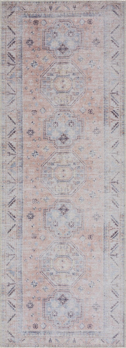 Morcott Peach Washable Area Rug - Quahog Bay Bedding