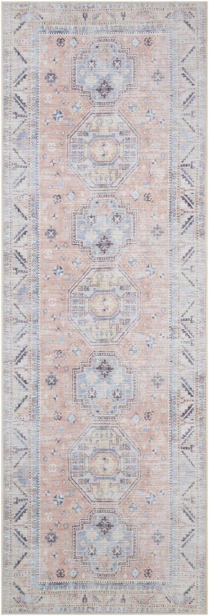 Morcott Peach Washable Area Rug - Quahog Bay Bedding