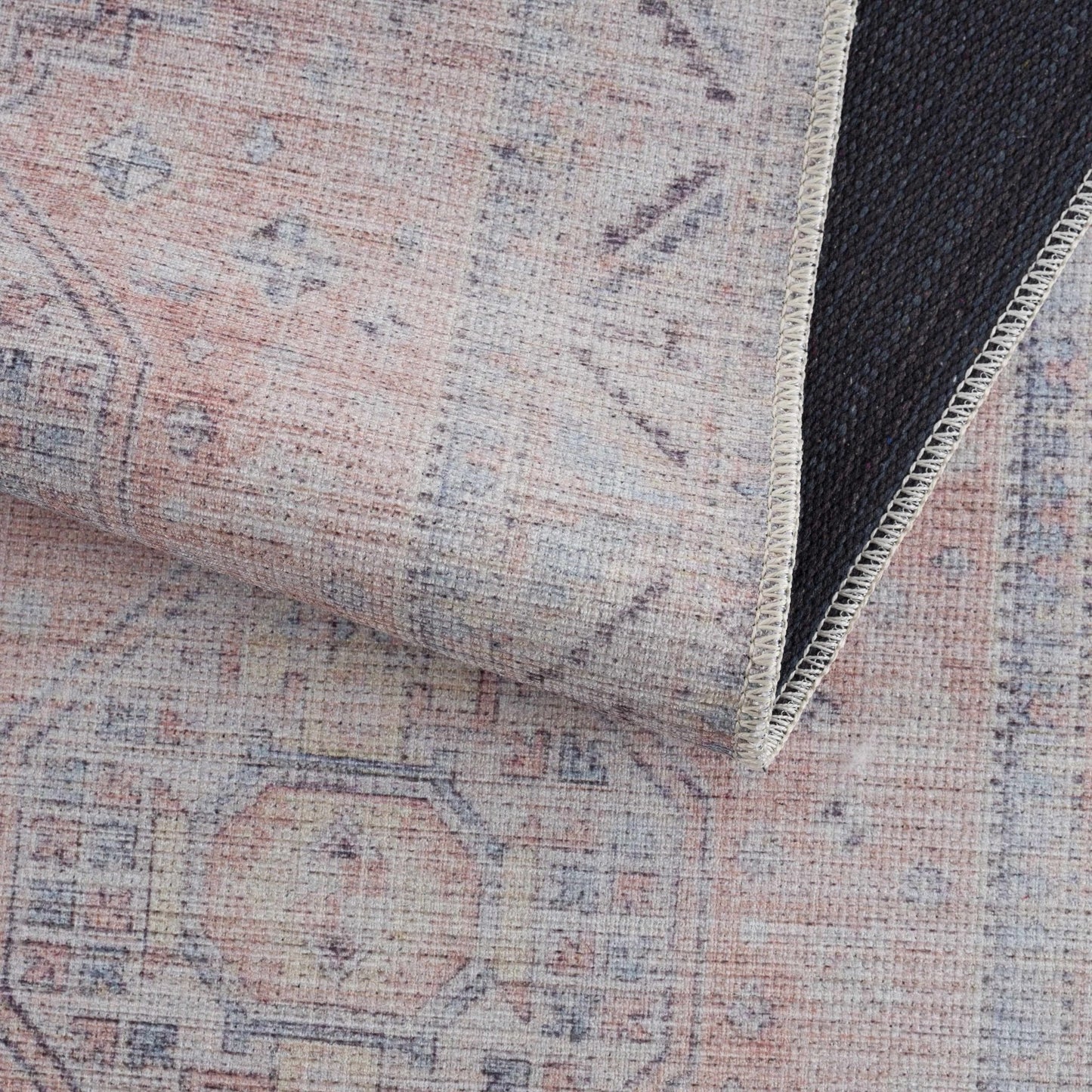 Morcott Peach Washable Area Rug - Quahog Bay Bedding