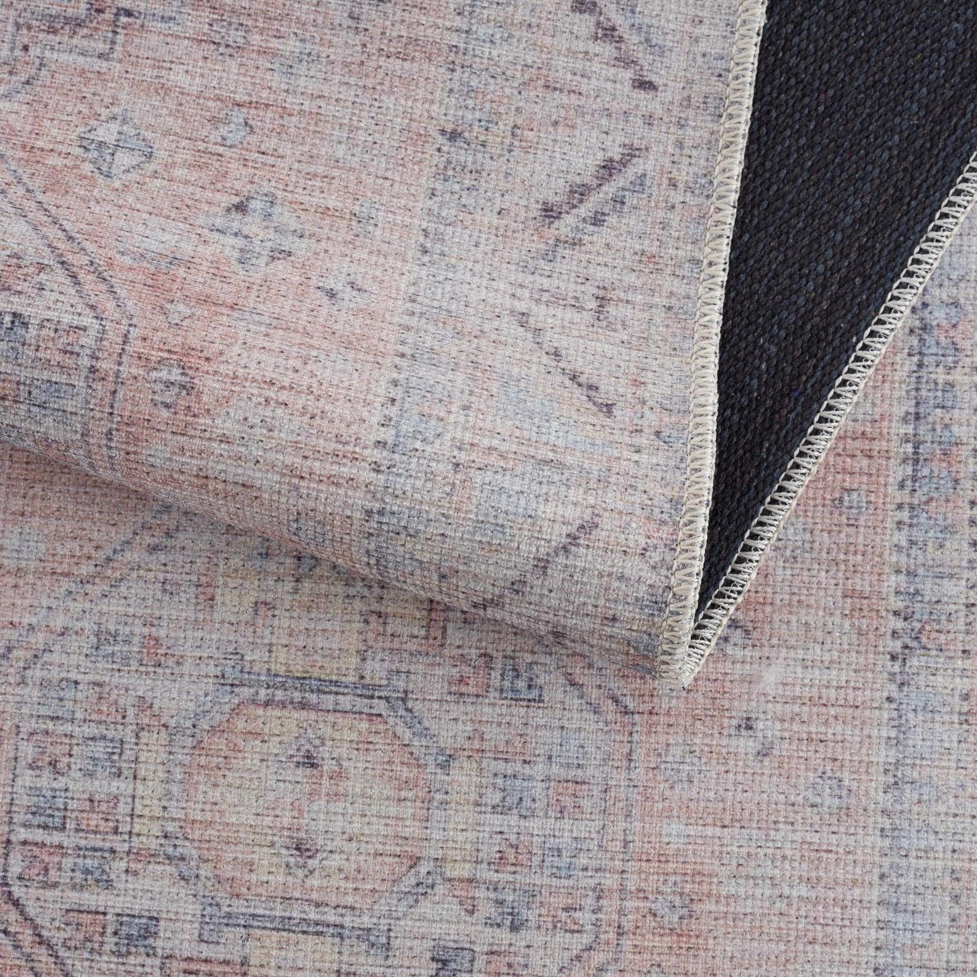 Morcott Peach Washable Area Rug - Quahog Bay Bedding