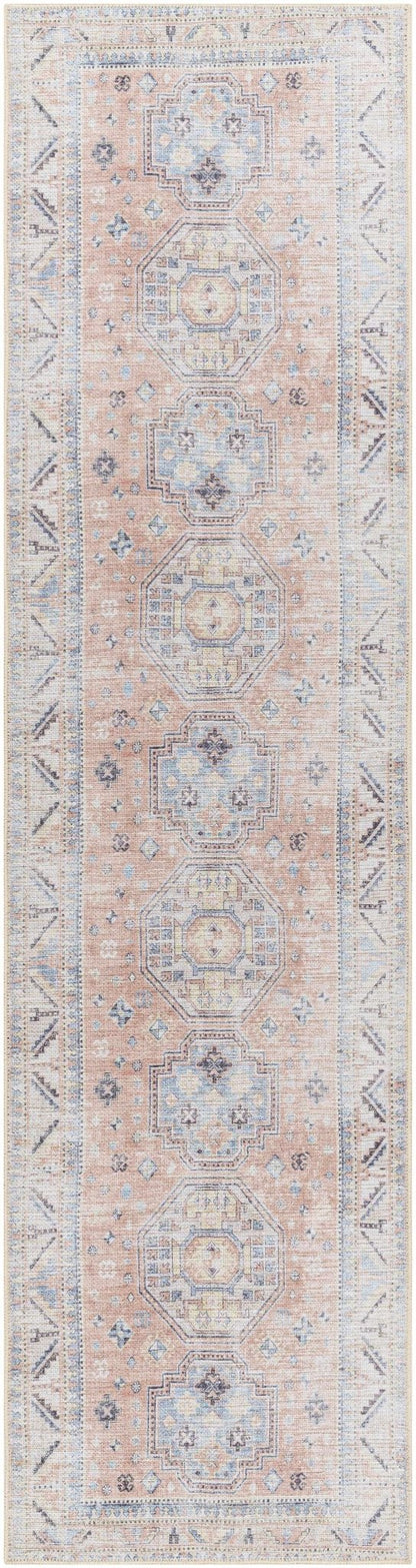 Morcott Peach Washable Area Rug - Quahog Bay Bedding