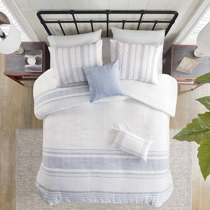Morgan 5 Piece Cotton Jaquard Duvet Set - Quahog Bay Bedding