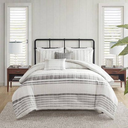 Morgan 5 Piece Cotton Jacquard Duvet Set - Quahog Bay Bedding