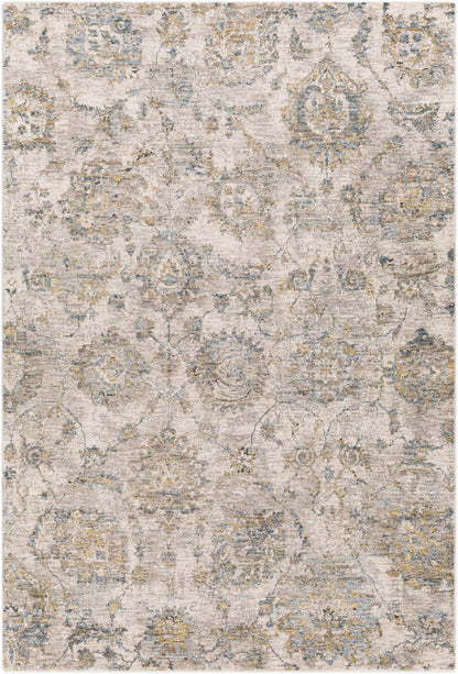 Morinville Teal Floral Rug - Quahog Bay Bedding