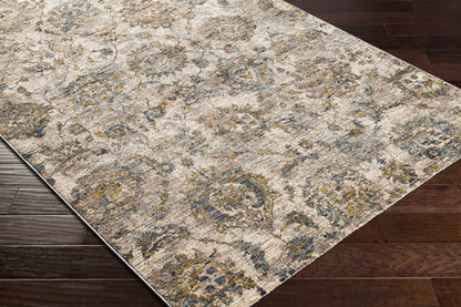 Morinville Teal Floral Rug - Quahog Bay Bedding
