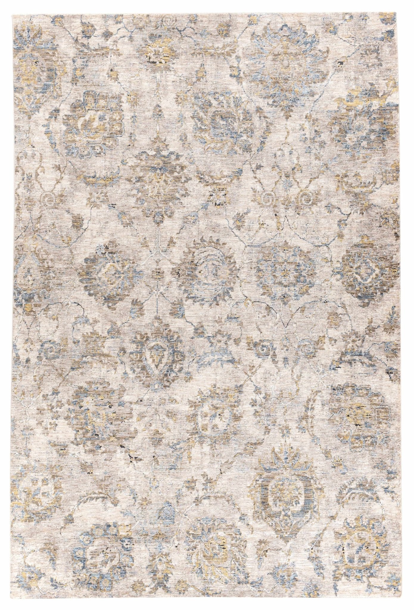Morinville Teal Floral Rug - Quahog Bay Bedding