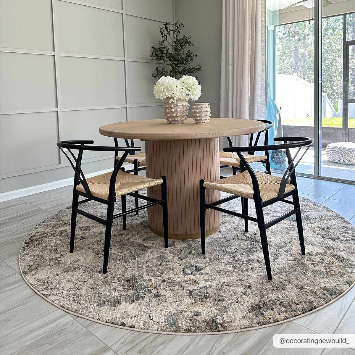 Morinville Teal Floral Rug - Quahog Bay Bedding