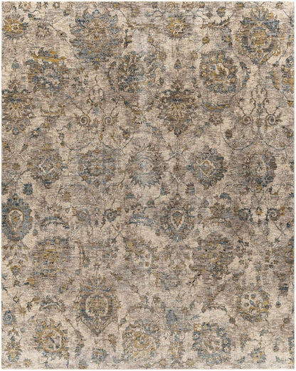 Morinville Teal Floral Rug - Quahog Bay Bedding