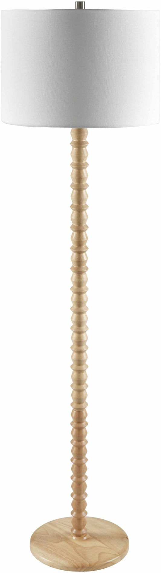 Motozintla Cream Wood Floor Lamp - Quahog Bay Bedding