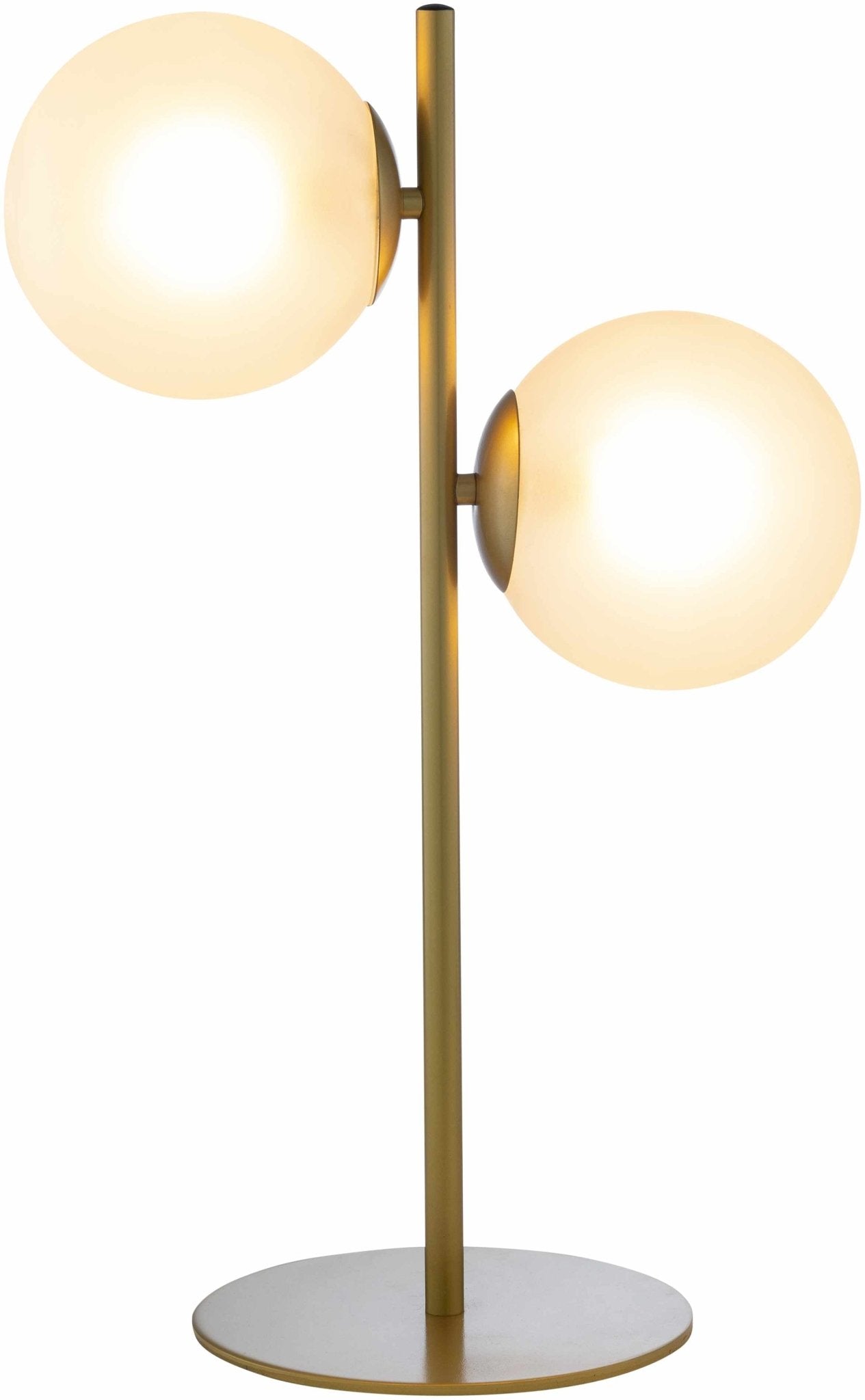 Mustard Modern Table Lamp with glass details for bedside or console tables - Quahog Bay Bedding