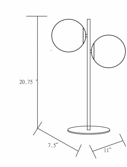 Mustard Modern Table Lamp with glass details for bedside or console tables - Quahog Bay Bedding