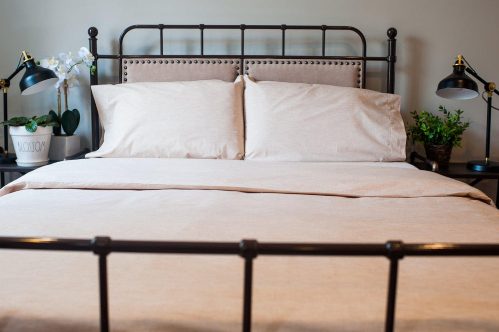 Natural Colored Cotton Bed Sheet Set - American Made With USA Grown Cotton - Quahog Bay Bedding